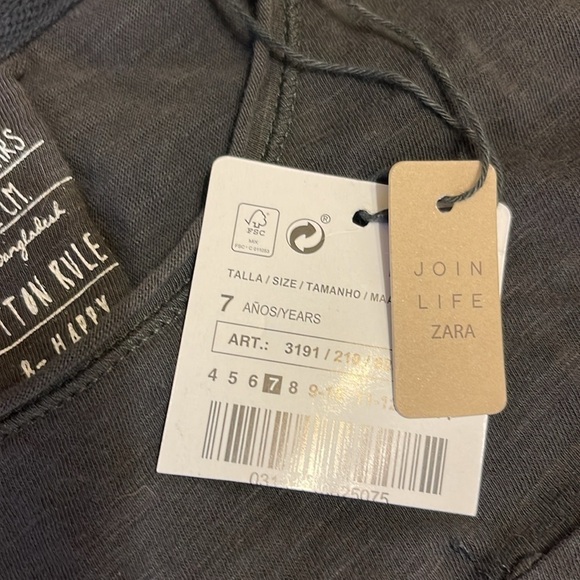 Zara kids size $ years tank top in charcoal - Picture 3 of 6